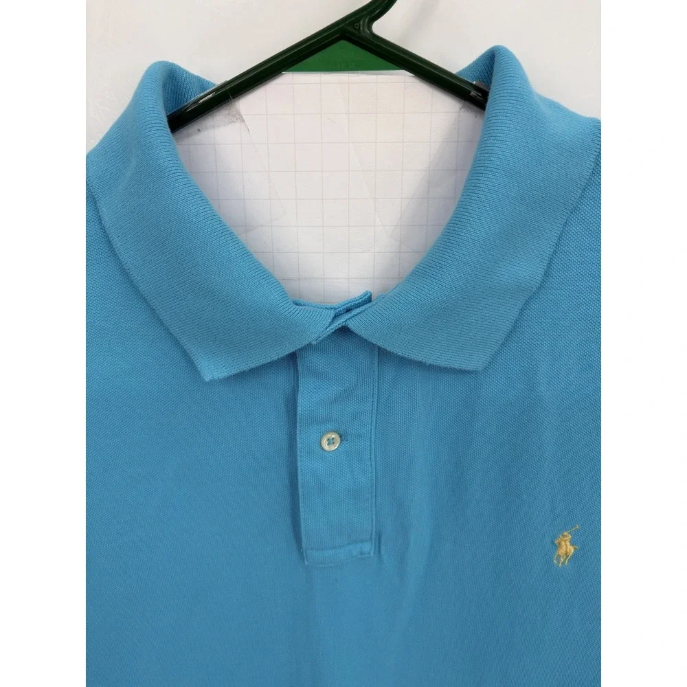 Polo Ralph Lauren Men's Blue Short Sleeve Polo Shirt, Size 2XB, BIG